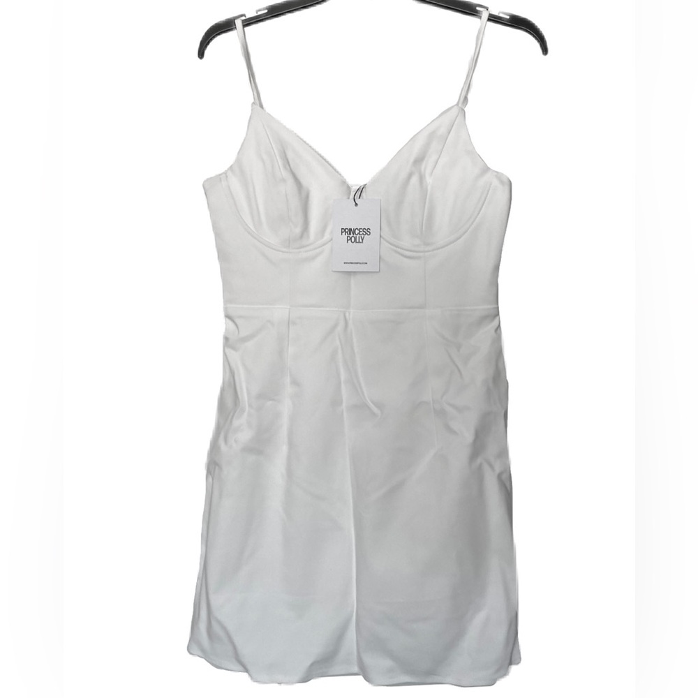 💕SOLD💕 Princess Polly Women’s 8 Mini Dress White Strapless Casual Sweetheart